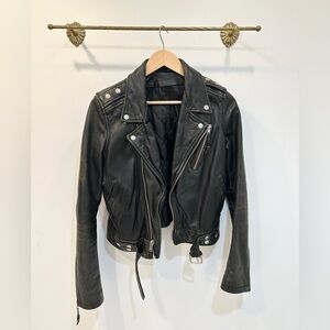 BLK DNM Classic 100% leather motorcycle jacket Size Small